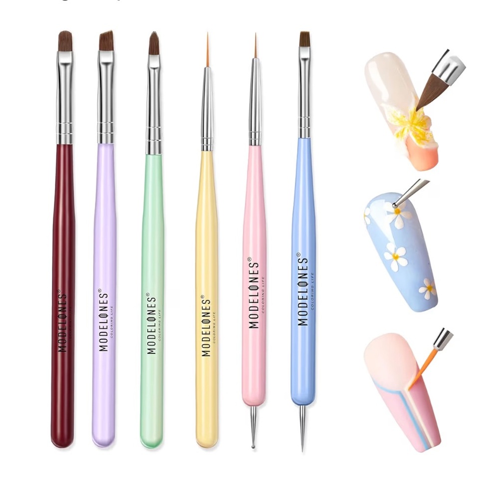 Modelones Nail Art Brushes Set
French Tip Nail Stamp XL Nail Stamper Kit CLEAR